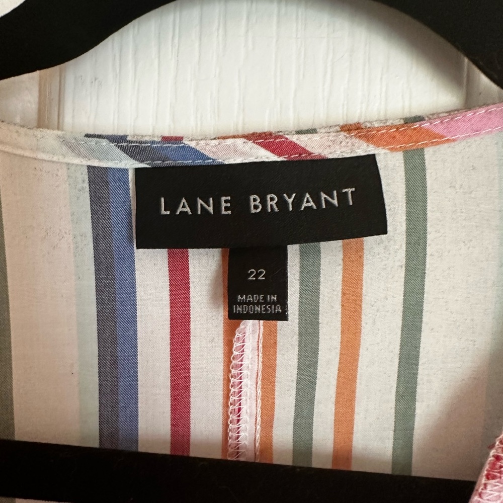 Lane Bryant Flowy Striped Top - Womans Sz 22 - Picture 2 of 3